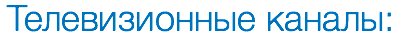 Телевизионные каналы: